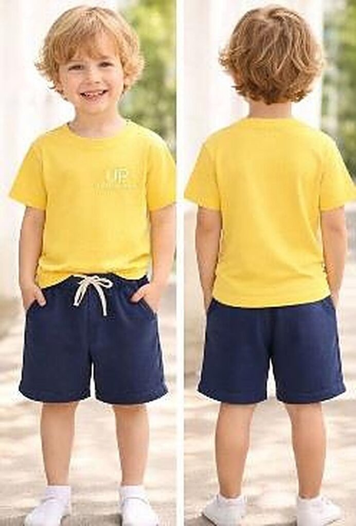 Kids Tee & Shorts Set, colourway A, lifestyle photo